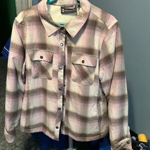 Free Country Mens Pink Plaid Jacket